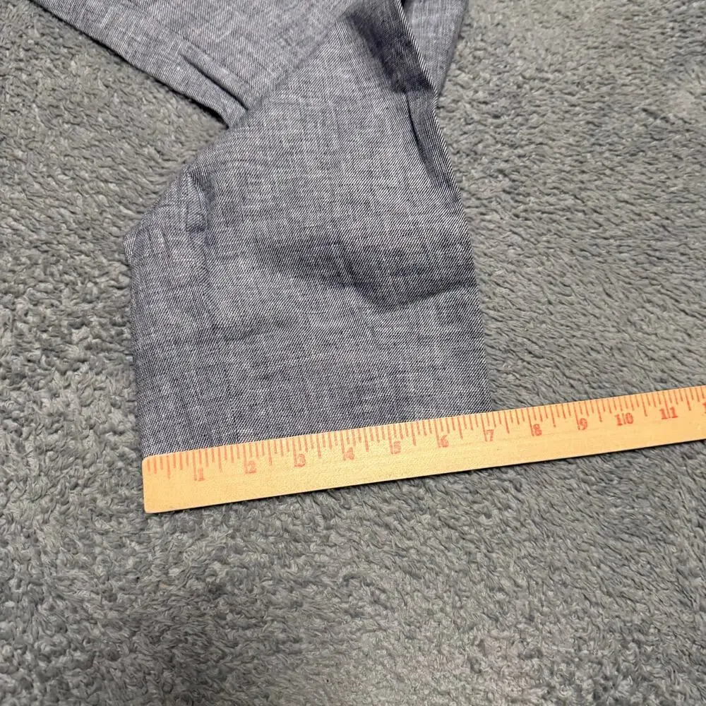 Banana Republic Pants Mens 33x32 Blue Standard Fit Linen Blend Trousers